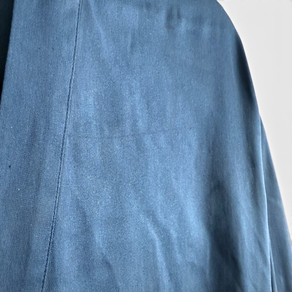 Vince Stretch Silk Popover Blouse S Navy Blue V Neck Long Sleeve 95% Silk Soft - Picture 6 of 8